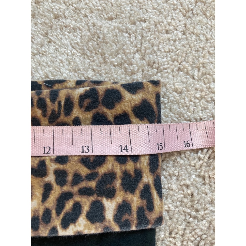 Victoria Secret Pink Fold Over Cheetah Bling Yoga Pants - Picture 4 of 8